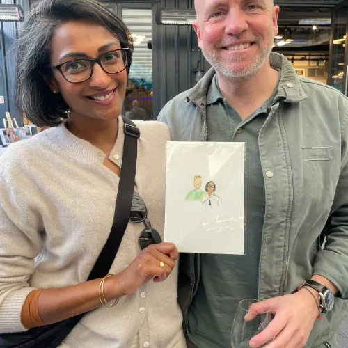 Elise’s Live Watercolour Guest Portraits – Minimalist & Expressive - Thumbnail 8