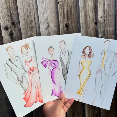 Elegant Live Guest Portraits (Watercolour) by Lola - Thumbnail 9
