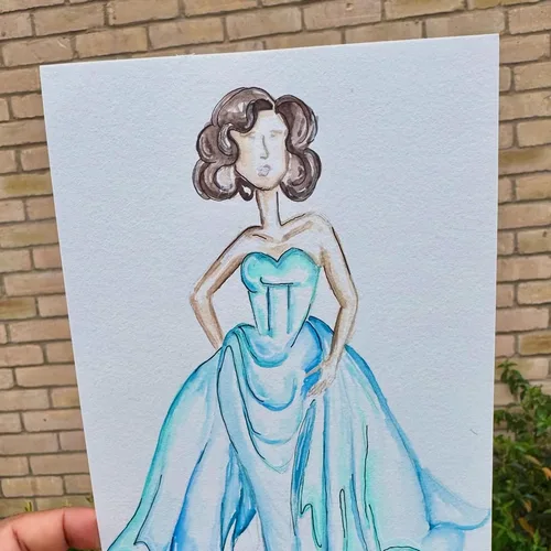 Elegant Live Guest Portraits (Watercolour) by Lola - Thumbnail 4