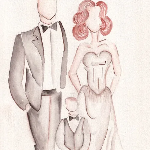 Elegant Live Guest Portraits (Watercolour) by Lola - Thumbnail 5