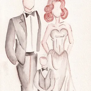 Elegant Live Guest Portraits (Watercolour) by Lola - Thumbnail 5