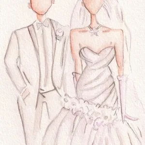 Elegant Live Guest Portraits (Watercolour) by Lola - Thumbnail 2