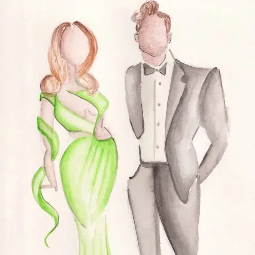 Elegant Live Guest Portraits (Watercolour) by Lola - Thumbnail 6