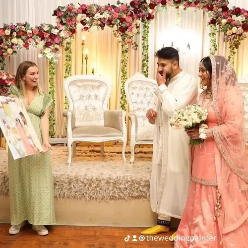 Romantic Live Wedding Painting with an Evening Reveal by Alice - Thumbnail 6