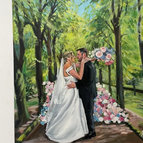 Romantic Live Wedding Painting with an Evening Reveal by Alice - Thumbnail 5