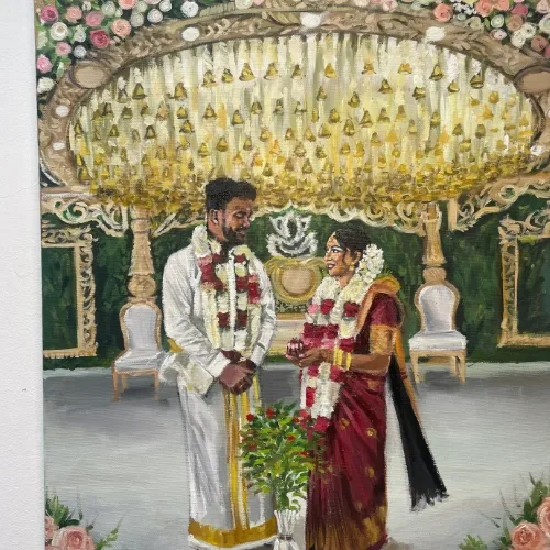 Romantic Live Wedding Painting with an Evening Reveal by Alice - Thumbnail 18