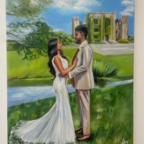 Romantic Live Wedding Painting with an Evening Reveal by Alice - Thumbnail 7