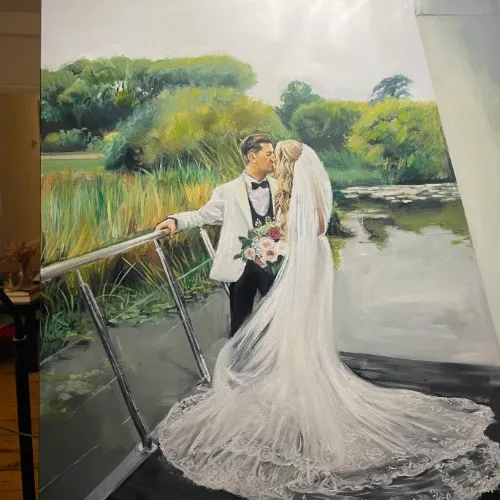 Romantic Live Wedding Painting with an Evening Reveal by Alice - Thumbnail 13