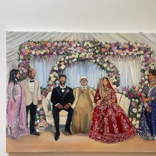 Romantic Live Wedding Painting with an Evening Reveal by Alice - Thumbnail 22