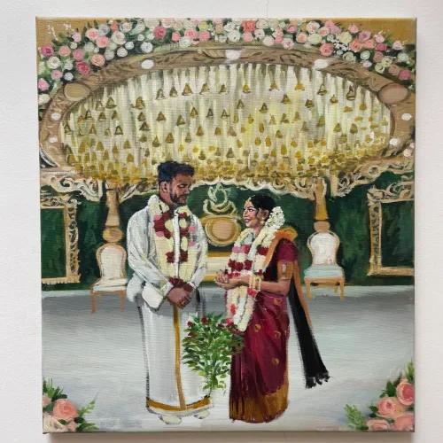 Romantic Live Wedding Painting with an Evening Reveal by Alice - Thumbnail 23