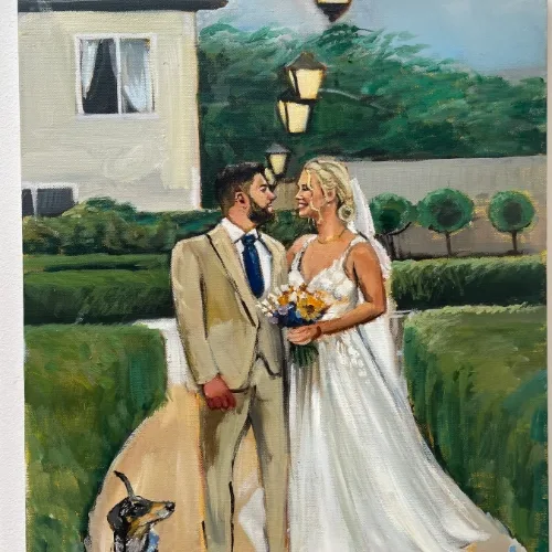 Romantic Live Wedding Painting with an Evening Reveal by Alice - Thumbnail 24