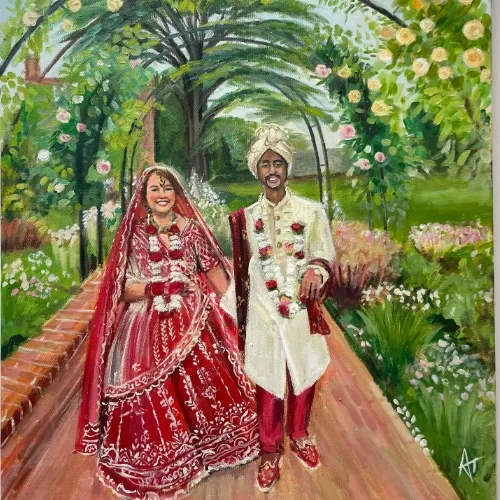 Romantic Live Wedding Painting with an Evening Reveal by Alice - Thumbnail 14