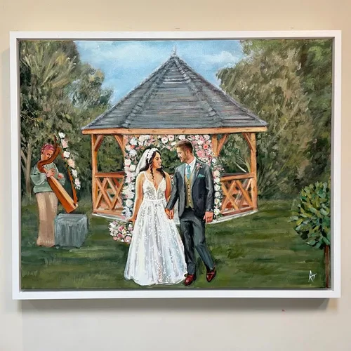 Romantic Live Wedding Painting with an Evening Reveal by Alice - Thumbnail 25