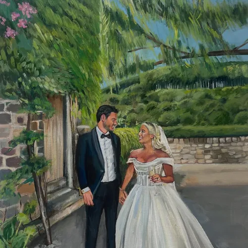 Romantic Live Wedding Painting with an Evening Reveal by Alice - Thumbnail 8