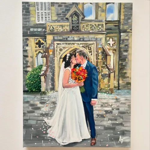 Romantic Live Wedding Painting with an Evening Reveal by Alice - Thumbnail 15