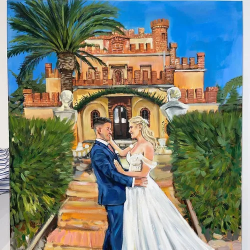 Romantic Live Wedding Painting with an Evening Reveal by Alice - Thumbnail 7