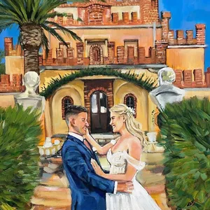 Romantic Live Wedding Painting with an Evening Reveal by Alice - Thumbnail 8