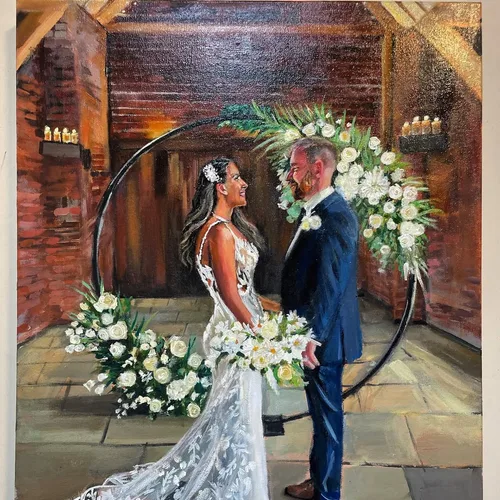 Romantic Live Wedding Painting with an Evening Reveal by Alice - Thumbnail 4
