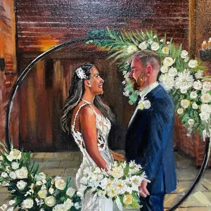 Romantic Live Wedding Painting with an Evening Reveal by Alice - Thumbnail 2