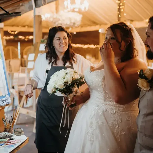 Couple-Focused Photorealistic Live Wedding Portrait - Thumbnail 8