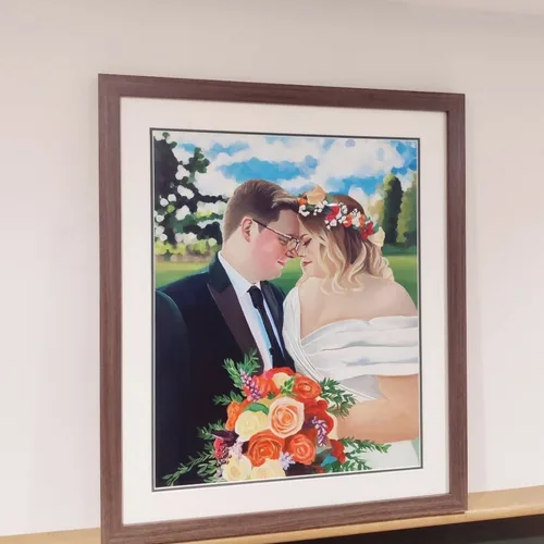 Couple-Focused Photorealistic Live Wedding Portrait - Thumbnail 10