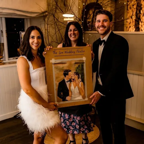 Couple-Focused Photorealistic Live Wedding Portrait - Thumbnail 2