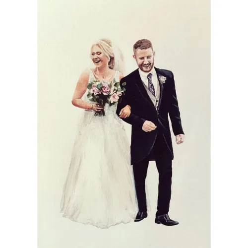 Couple-Focused Photorealistic Live Wedding Portrait - Thumbnail 24