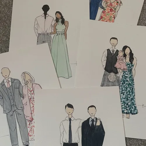 Watercolour Guest Portraits & Wedding Favours by Samantha - Thumbnail 5