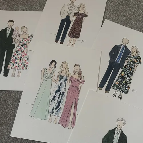 Watercolour Guest Portraits & Wedding Favours by Samantha - Thumbnail 3