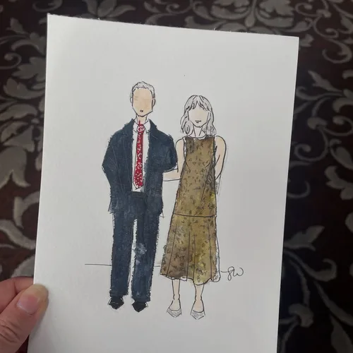 Watercolour Guest Portraits & Wedding Favours by Samantha - Thumbnail 7
