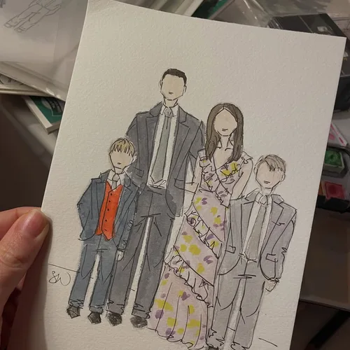 Watercolour Guest Portraits & Wedding Favours by Samantha - Thumbnail 22