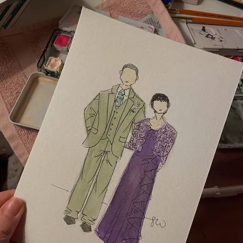 Watercolour Guest Portraits & Wedding Favours by Samantha - Thumbnail 23