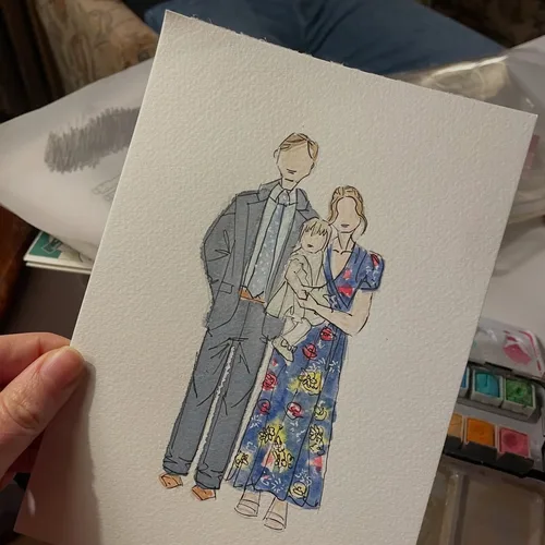 Watercolour Guest Portraits & Wedding Favours by Samantha - Thumbnail 25