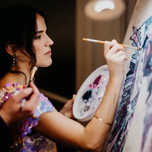 Fine Art Painted Guest Canvas - Collaborative painting experience - Thumbnail 18