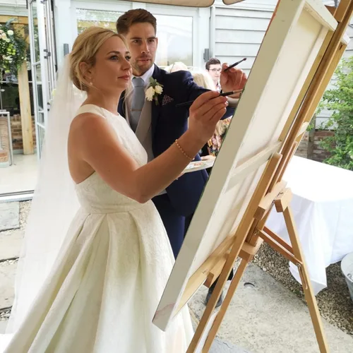 Fine Art Painted Guest Canvas - Collaborative painting experience - Thumbnail 7