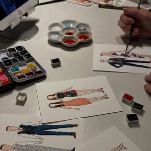 Live guest illustrations and couple/venue portrait by Katie & Annabel - Thumbnail 5