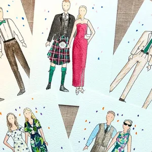 Live guest illustrations and couple/venue portrait by Katie & Annabel - Thumbnail 1