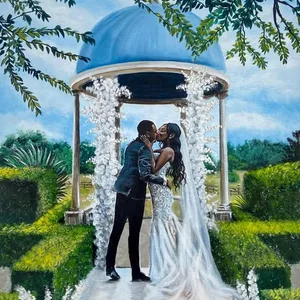Live Wedding Painting By Roberta - Thumbnail 1