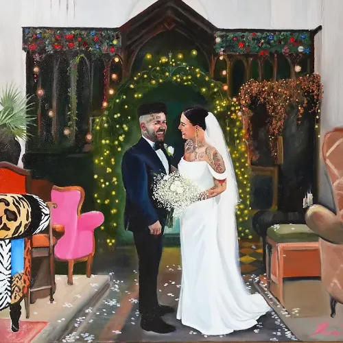 Brushed with Love: Live Wedding Painting by Devin - Thumbnail 13