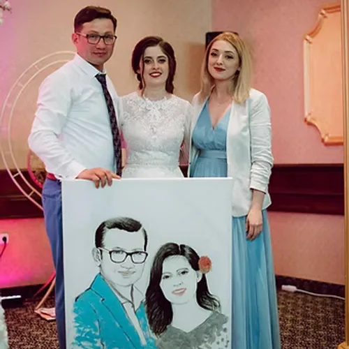 Elegant Live Wedding Painting by Roxana - Thumbnail 12