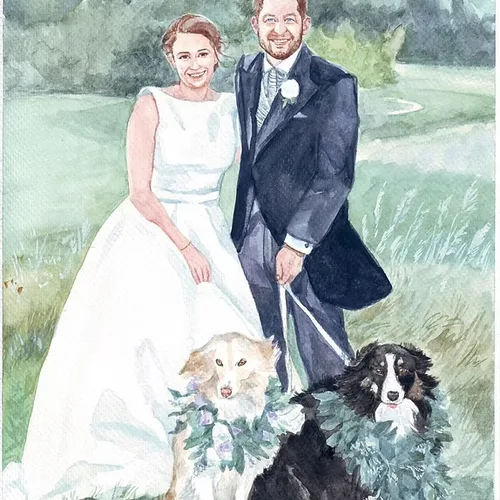 Elegant Live Wedding Painting by Roxana - Thumbnail 6