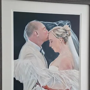 Couple-Focused Photorealistic Live Wedding Portrait - Thumbnail 8