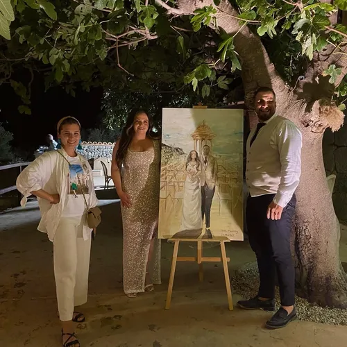 Romantic, Storytelling Live Wedding Painting by Krystyna - Image 3