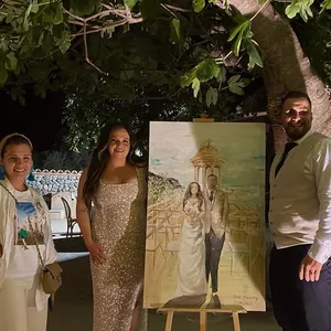 Romantic, Storytelling Live Wedding Painting by Krystyna - Thumbnail 3