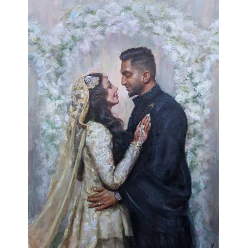 Capturing Love: Timeless Live Oil Portraits and Wedding Scenes - Thumbnail 23