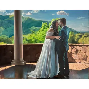Old Masters–Trained Live Oil Wedding Painting by Anton - Thumbnail 7