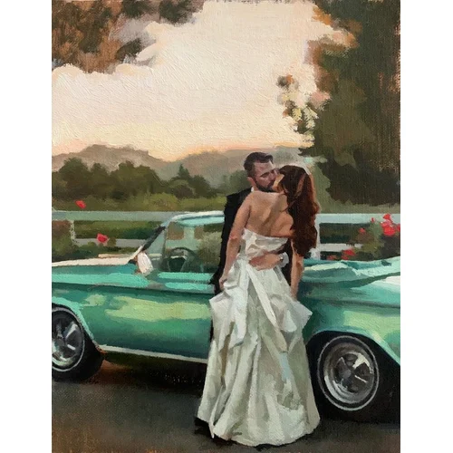 Old Masters–Trained Live Oil Wedding Painting by Anton - Thumbnail 14
