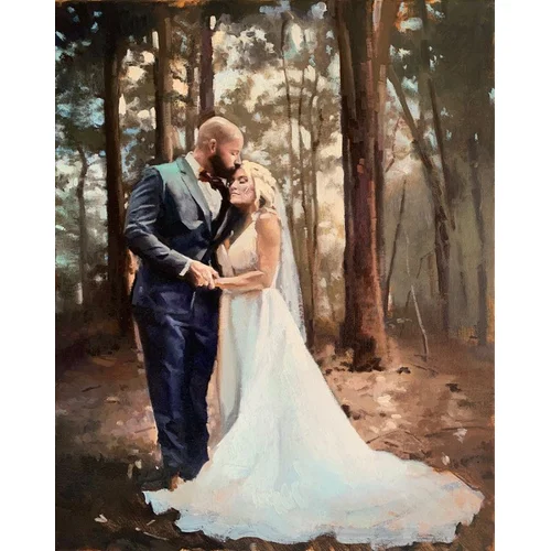 Old Masters–Trained Live Oil Wedding Painting by Anton - Thumbnail 13
