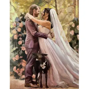 Old Masters–Trained Live Oil Wedding Painting by Anton - Thumbnail 1