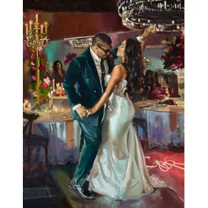 Old Masters–Trained Live Oil Wedding Painting by Anton - Thumbnail 6